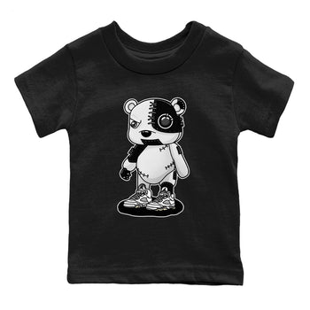 5s White Black shirts to match jordans Cyborg Bear sneaker match tees Air Jordan 5 White Black match shoes to clothes SNRT Sneaker Tees Youth Baby Black 2 tee