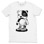 5s White Black shirts to match jordans Cyborg Bear sneaker match tees Air Jordan 5 White Black match shoes to clothes SNRT Sneaker Tees unisex cotton White 2 shirts