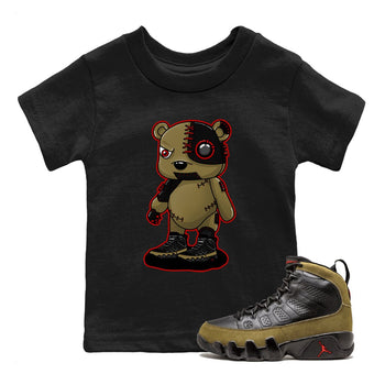 Cyborg Bear SNRT Sneaker Tees Kids - Air Jordan 9 Olive - SNRT Sneaker T-shirts