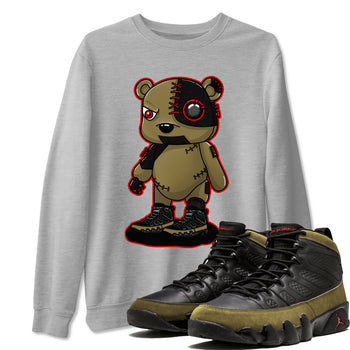 Cyborg Bear SNRT Sneaker Tees - Air Jordan 9 Olive - SNRT Sneaker T-shirts