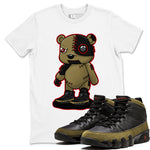 Cyborg Bear SNRT Sneaker Tees - Air Jordan 9 Olive