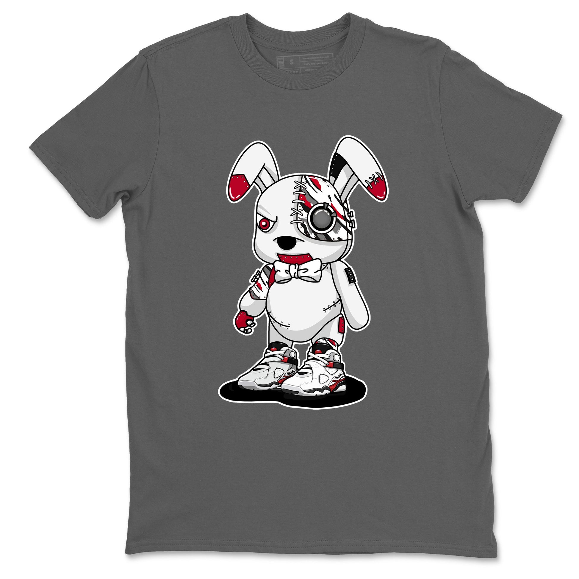 Sneaker match tees – Sneaker Tees To Match Air Jordan 8 Bunny Shoes Air Jordan 8 White and True Red – Cyborg Bunny Tee Cool Grey 2