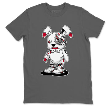 Sneaker match tees – Sneaker Tees To Match Air Jordan 8 Bunny Shoes Air Jordan 8 White and True Red – Cyborg Bunny Tee Cool Grey 2