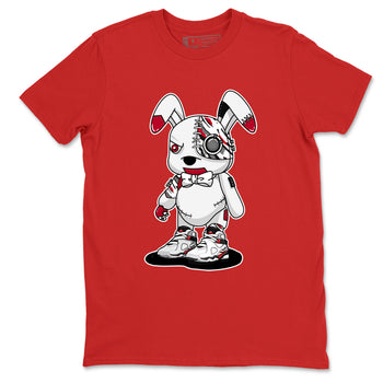 Sneaker match tees – Sneaker Tees To Match Air Jordan 8 Bunny Shoes Air Jordan 8 White and True Red – Cyborg Bunny Tee Red 2