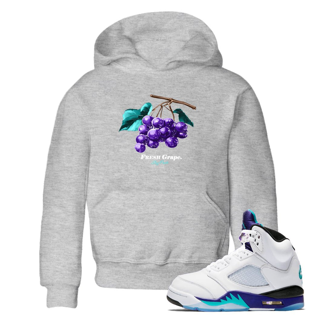 Fresh Grape SNRT Sneaker Tees Kids - Air Jordan 5 Grape - SNRT Sneaker T-shirts