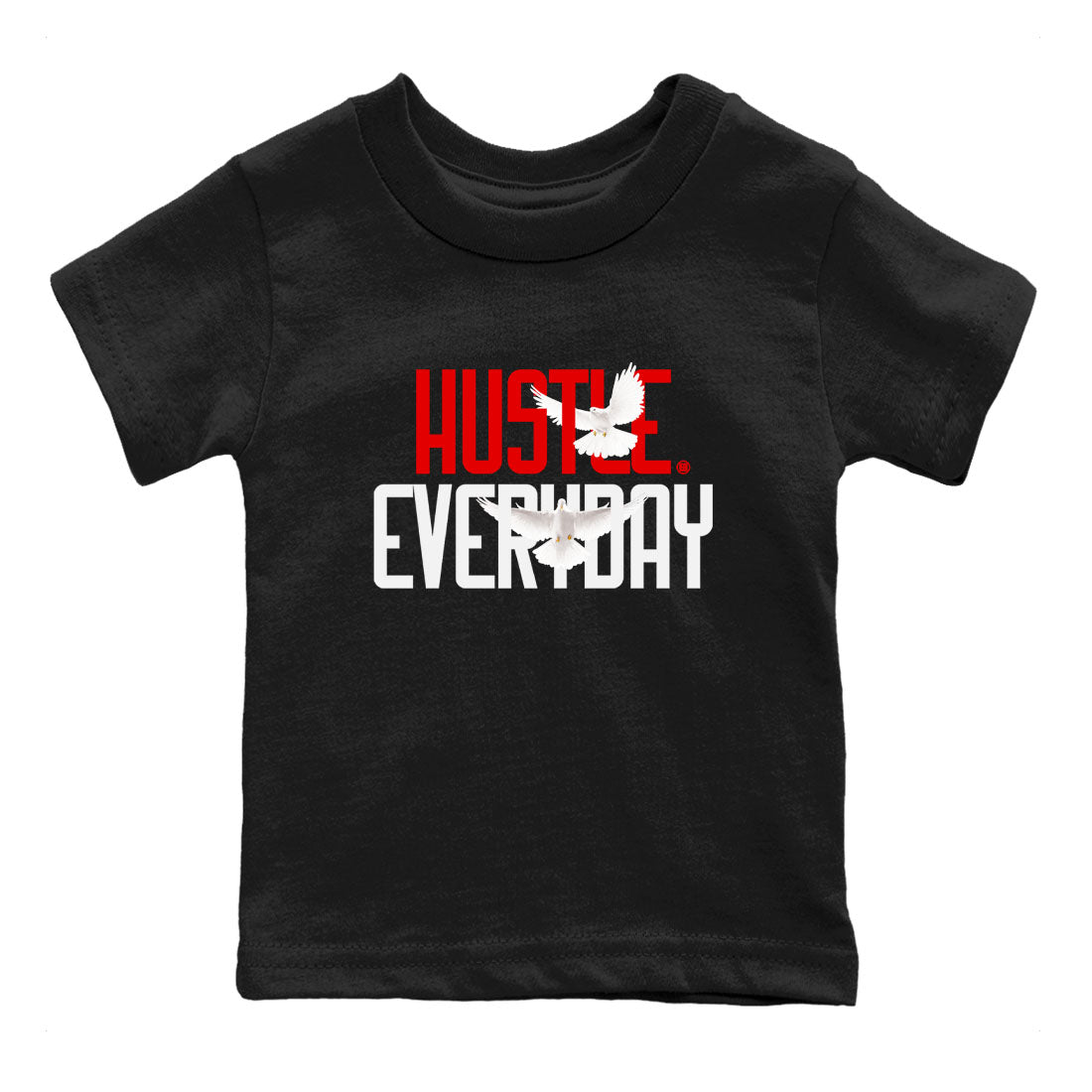 Air Jordan 12 Retro Taxi Flip shirts to match jordans Daily Hustle sneaker match tees 12s Red Taxi SNRT sneaker release tees baby toddler Black 2 cotton Shirt