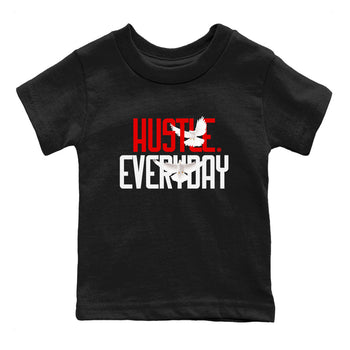 Air Jordan 12 Retro Taxi Flip shirts to match jordans Daily Hustle sneaker match tees 12s Red Taxi SNRT sneaker release tees baby toddler Black 2 cotton Shirt