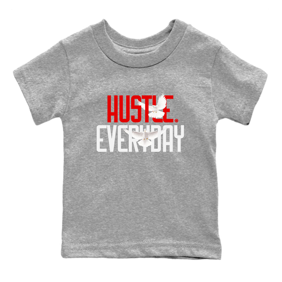 Air Jordan 12 Retro Taxi Flip shirts to match jordans Daily Hustle sneaker match tees 12s Red Taxi SNRT sneaker release tees baby toddler Heather Grey 2 cotton Shirt