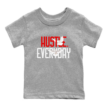 Air Jordan 12 Retro Taxi Flip shirts to match jordans Daily Hustle sneaker match tees 12s Red Taxi SNRT sneaker release tees baby toddler Heather Grey 2 cotton Shirt