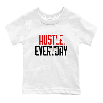 Air Jordan 12 Retro Taxi Flip shirts to match jordans Daily Hustle sneaker match tees 12s Red Taxi SNRT sneaker release tees baby toddler White 2 cotton Shirt