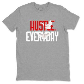 Air Jordan 12 Retro Taxi Flip shirts to match jordans Daily Hustle sneaker match tees 12s Red Taxi SNRT sneaker release Tees unisex cotton Heather Grey 2 crew neck shirt