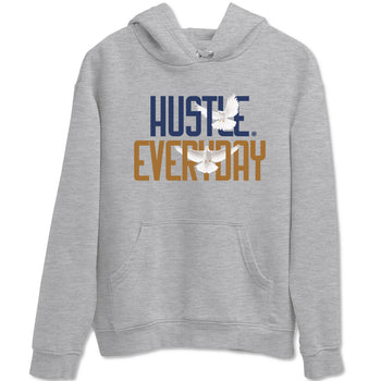 13s Midnight Navy shirts to match jordans Daily Hustle sneaker match tees Air Jordan 13 Midnight Navy SNRT Sneaker Release Tees unisex cotton Heather Grey 2 crew neck shirts