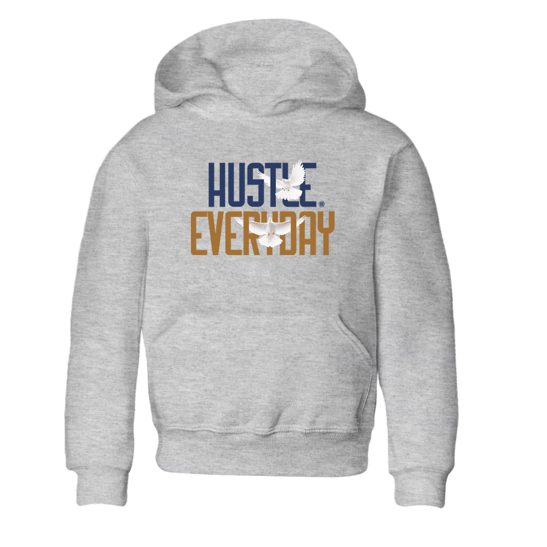 13s Midnight Navy shirts to match jordans Daily Hustle sneaker match tees Air Jordan 13 Midnight Navy SNRT Sneaker Release Tees Youth Baby Heather Grey 2 crew neck shirts