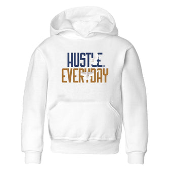 13s Midnight Navy shirts to match jordans Daily Hustle sneaker match tees Air Jordan 13 Midnight Navy SNRT Sneaker Release Tees Youth Baby White 2 crew neck shirts