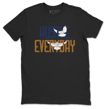 13s Midnight Navy shirts to match jordans Daily Hustle sneaker match tees Air Jordan 13 Midnight Navy SNRT Sneaker Release Tees unisex cotton Black 2 crew neck shirts