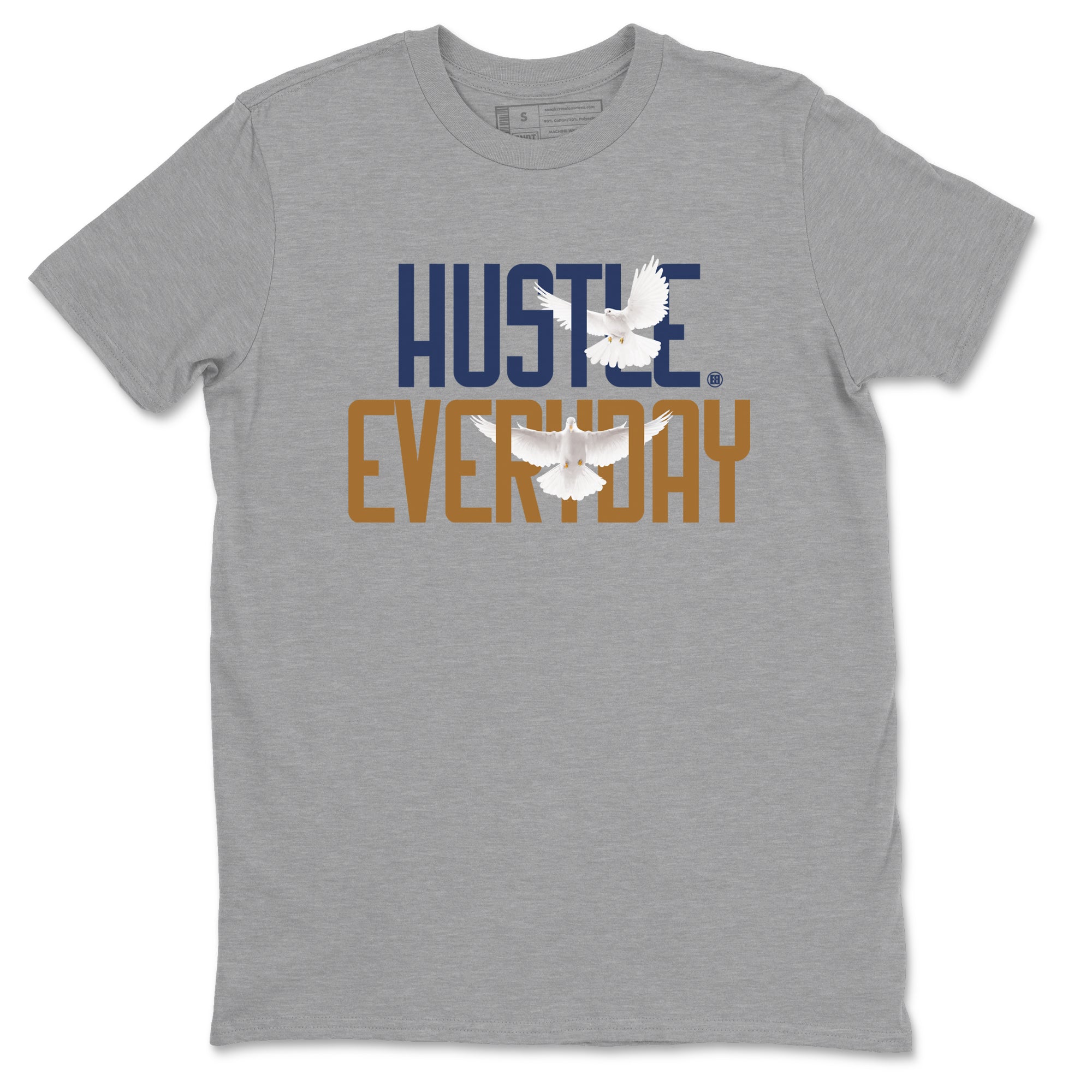 13s Midnight Navy shirts to match jordans Daily Hustle sneaker match tees Air Jordan 13 Midnight Navy SNRT Sneaker Release Tees unisex cotton Heather Grey 2 crew neck shirts