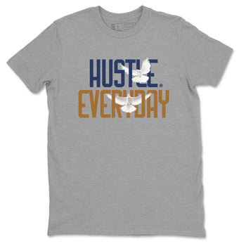 13s Midnight Navy shirts to match jordans Daily Hustle sneaker match tees Air Jordan 13 Midnight Navy SNRT Sneaker Release Tees unisex cotton Heather Grey 2 crew neck shirts