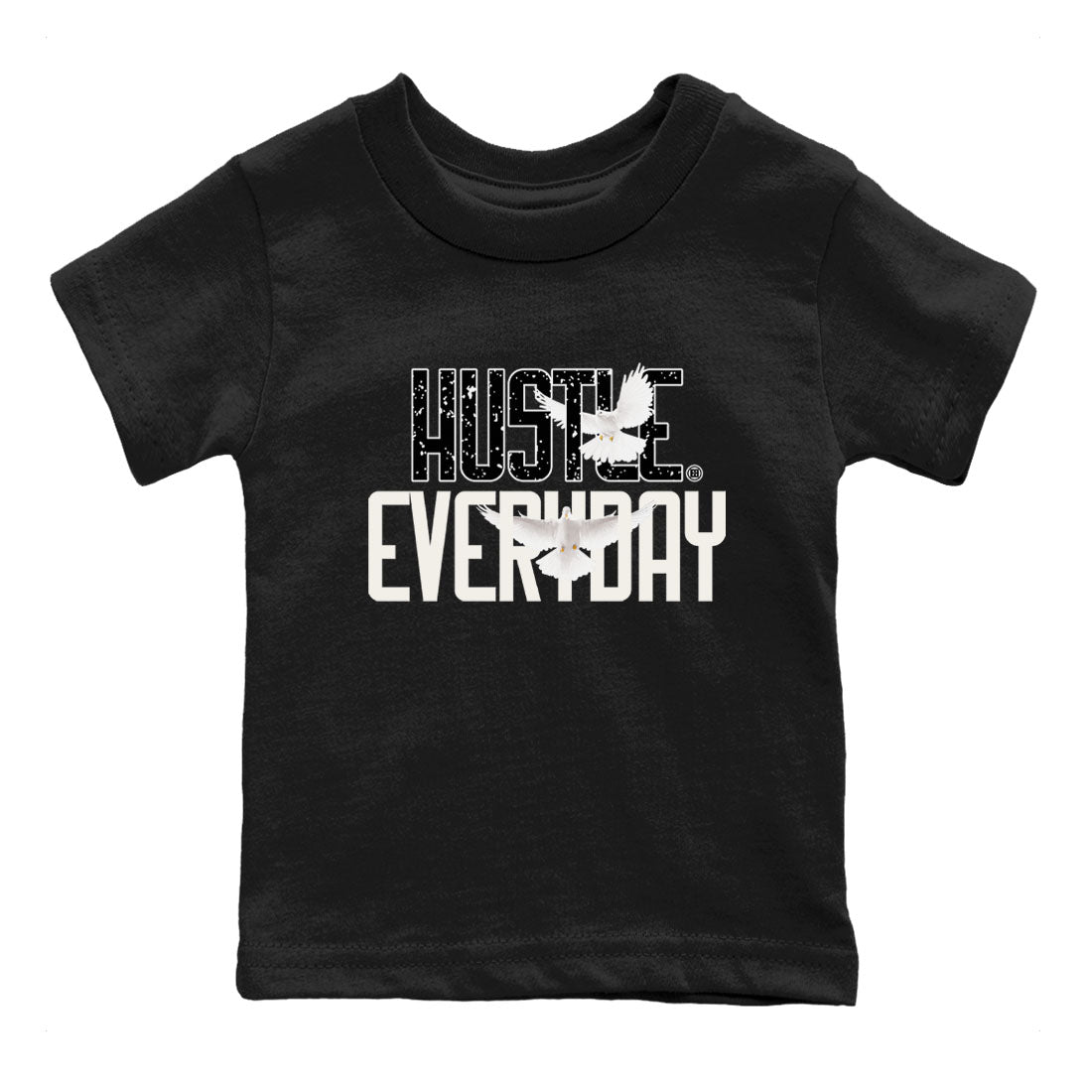 AJ5 Sail shirt to match jordans Daily Hustle sneaker tees Air Jordan 5 Sail SNRT sneaker release tees baby toddler Black 2 cotton Shirt