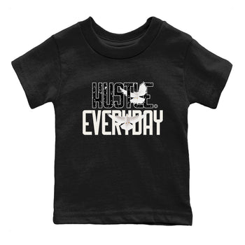 AJ5 Sail shirt to match jordans Daily Hustle sneaker tees Air Jordan 5 Sail SNRT sneaker release tees baby toddler Black 2 cotton Shirt