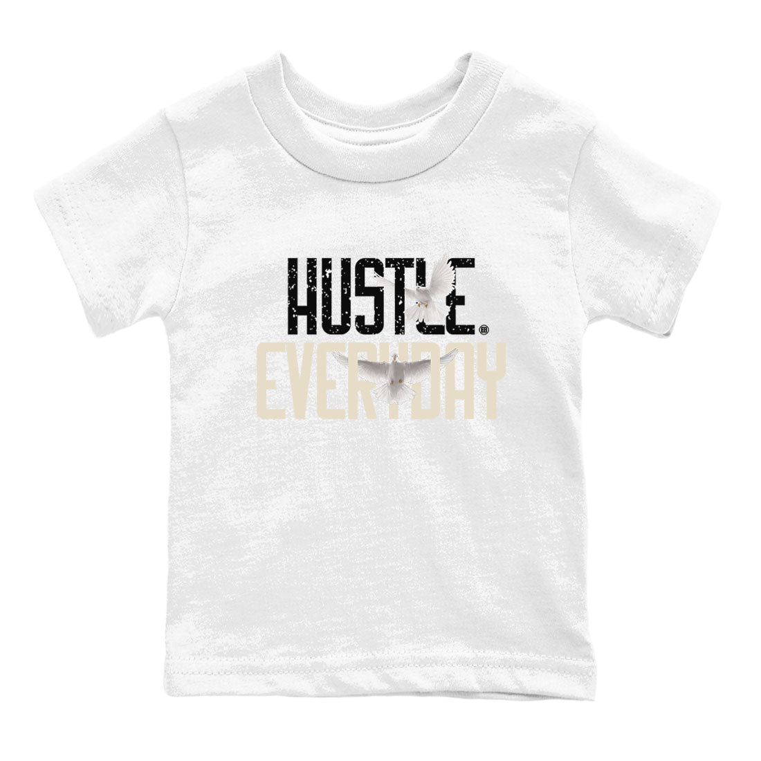 AJ5 Sail shirt to match jordans Daily Hustle sneaker tees Air Jordan 5 Sail SNRT sneaker release tees baby toddler White 2 cotton Shirt