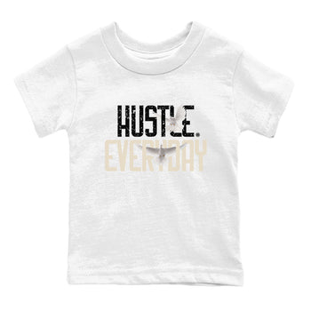 AJ5 Sail shirt to match jordans Daily Hustle sneaker tees Air Jordan 5 Sail SNRT sneaker release tees baby toddler White 2 cotton Shirt