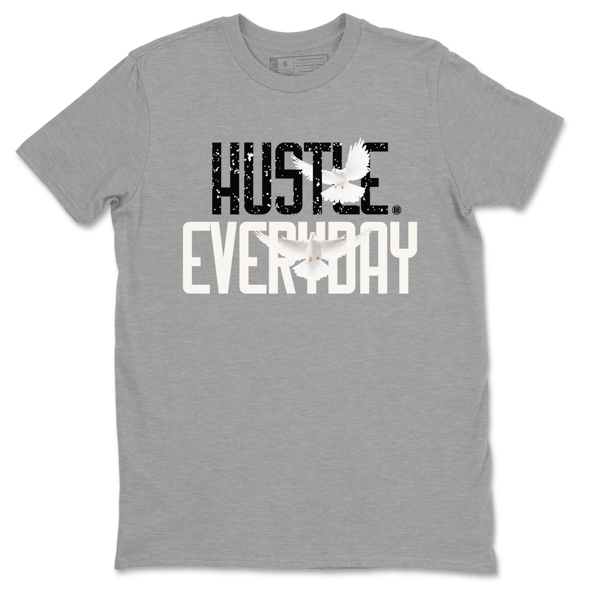 AJ5 Sail shirt to match jordans Daily Hustle sneaker tees Air Jordan 5 Sail SNRT Sneaker Release Tees unisex cotton Heather Grey 2 crew neck shirt