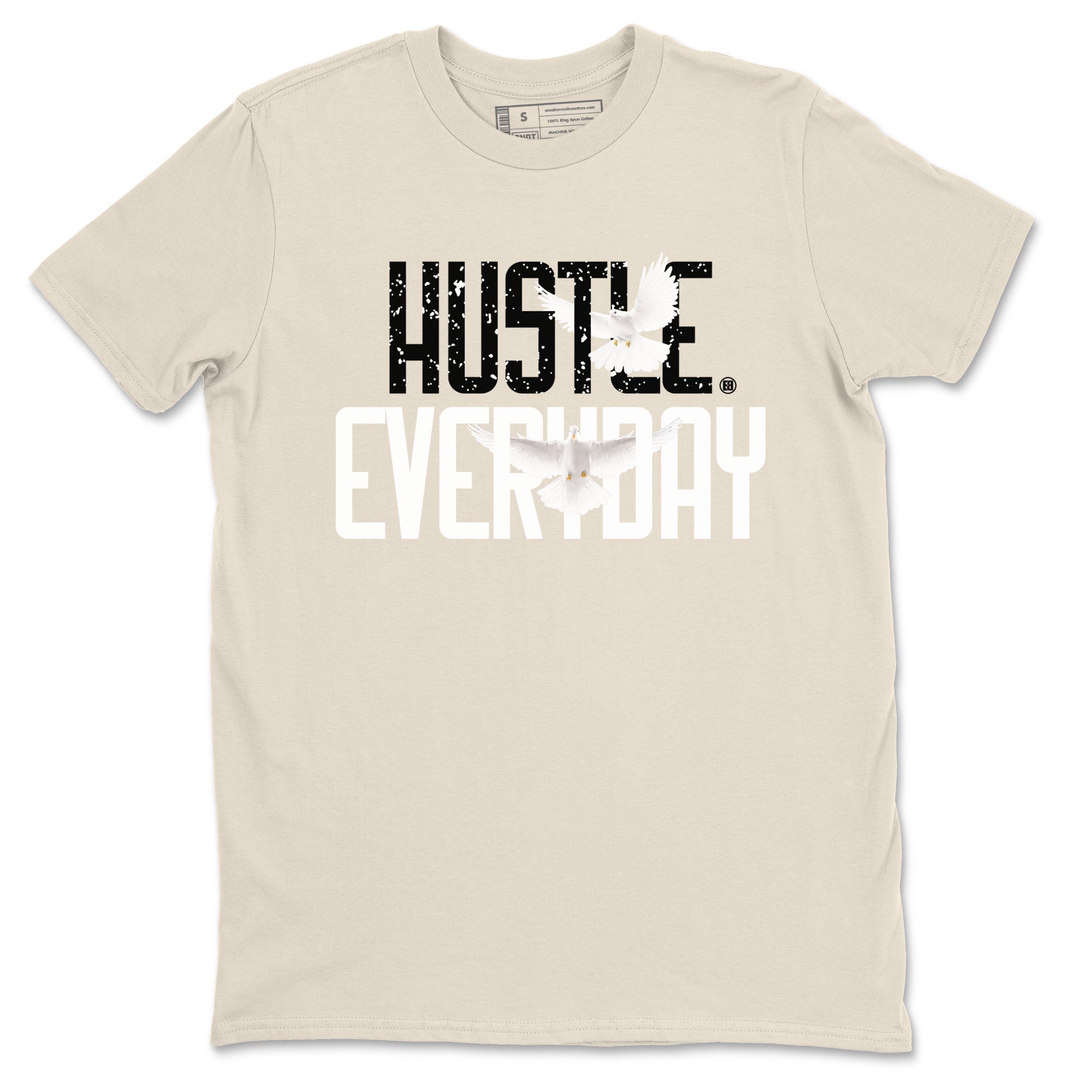 AJ5 Sail shirt to match jordans Daily Hustle sneaker tees Air Jordan 5 Sail SNRT Sneaker Release Tees unisex cotton Natural 2 crew neck shirt