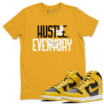 Dunk High Pollen Shirts To Match Jordans Daily Hustle sneaker match tees Dunk High Iowa Tee SNRT Sneaker Release Tees unisex cotton Gold 1 crew neck shirts