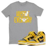 Dunk High Pollen Shirts To Match Jordans Daily Hustle sneaker match tees Dunk High Iowa Tee SNRT Sneaker Release Tees unisex cotton Heather Grey 1 crew neck shirts