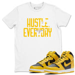 Dunk High Pollen Shirts To Match Jordans Daily Hustle sneaker match tees Dunk High Iowa Tee SNRT Sneaker Release Tees unisex cotton White 1 crew neck shirts