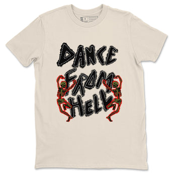 1s Travis Scott Medium Olive shirts to match jordans Dance From Hell unique Halloween sneaker tee Air Jordan 1 Travis Scott Medium Olive match shoes to clothes SNRT Sneaker Tees unisex cotton Natural 2 shirts