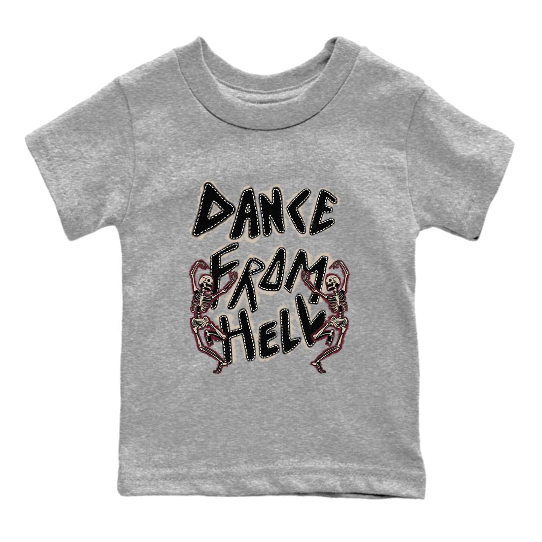 4s A Ma Maniere x Fossil Stone shirts to match jordans Dance From Hell unique Halloween sneaker tee Air Jordan 4 A Ma Maniere x Fossil Stone match shoes to clothes SNRT Sneaker Tees Youth Baby Heather Grey 2 tee