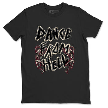 4s A Ma Maniere x Fossil Stone shirts to match jordans Dance From Hell unique Halloween sneaker tee Air Jordan 4 A Ma Maniere x Fossil Stone match shoes to clothes SNRT Sneaker Tees unisex cotton Black 2 shirts