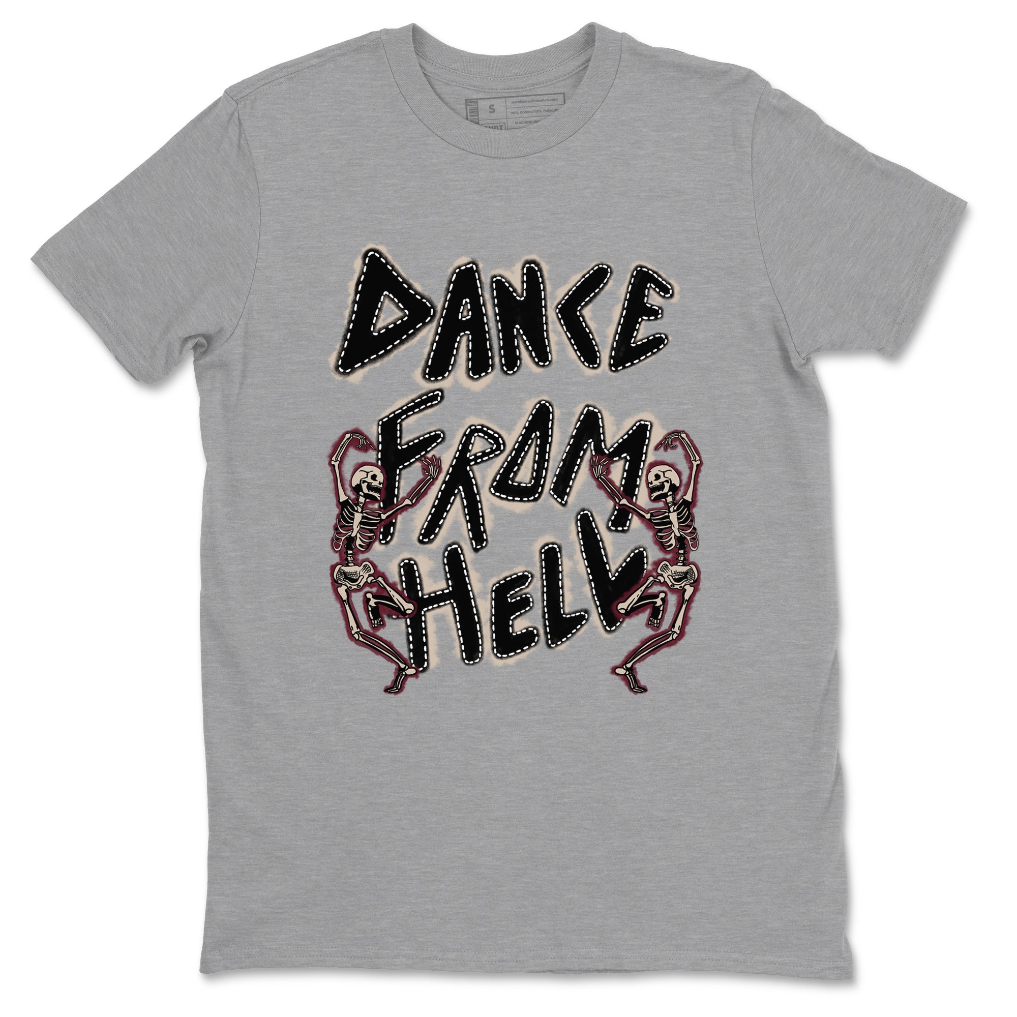 4s A Ma Maniere x Fossil Stone shirts to match jordans Dance From Hell unique Halloween sneaker tee Air Jordan 4 A Ma Maniere x Fossil Stone match shoes to clothes SNRT Sneaker Tees unisex cotton Heather Grey 2 shirts