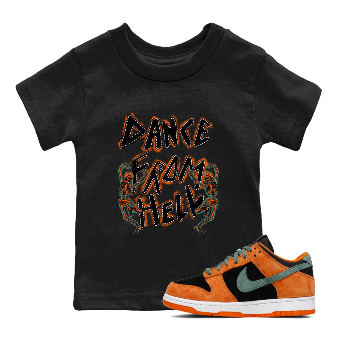 Dunk Low Ceramic shirts to match jordans Dance From Hell sneaker match tees Dunk Ceramic match shoes to clothes SNRT Sneaker Tees Youth Baby Black 1 tee
