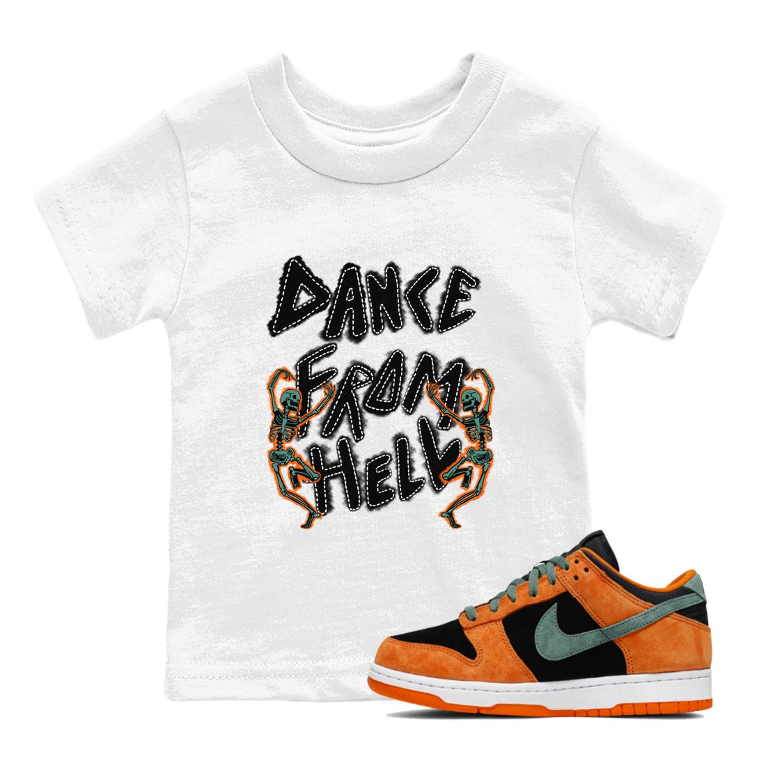 Dunk Low Ceramic shirts to match jordans Dance From Hell sneaker match tees Dunk Ceramic match shoes to clothes SNRT Sneaker Tees Youth Baby White 1 tee