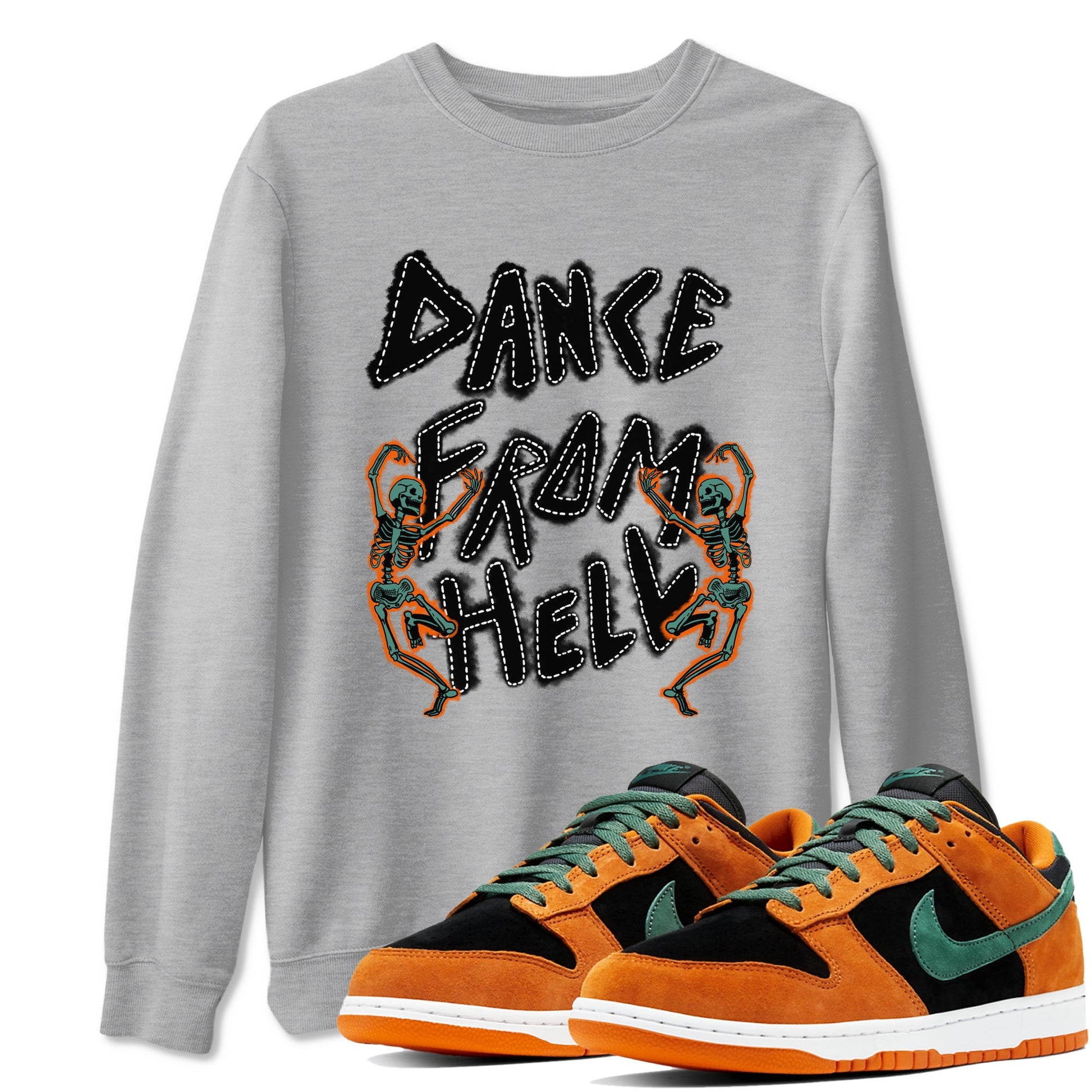Dunk Low Ceramic shirts to match jordans Dance From Hell sneaker match tees Dunk Ceramic match shoes to clothes SNRT Sneaker Tees unisex cotton Heather Grey 1 shirts