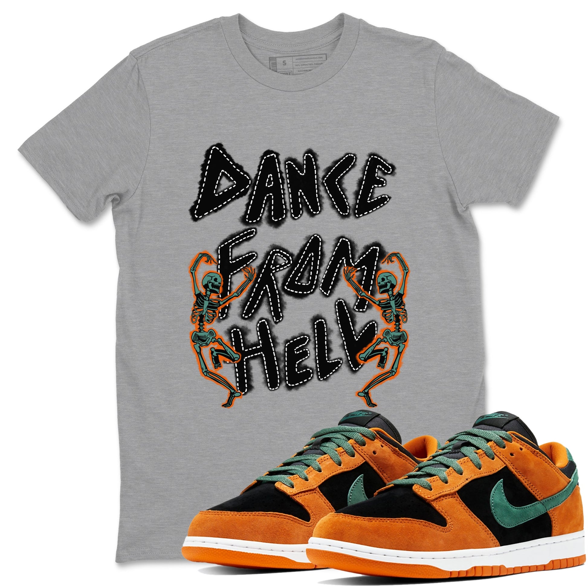 Dunk Low Ceramic shirts to match jordans Dance From Hell sneaker match tees Dunk Ceramic match shoes to clothes SNRT Sneaker Tees unisex cotton Heather Grey 1 shirts