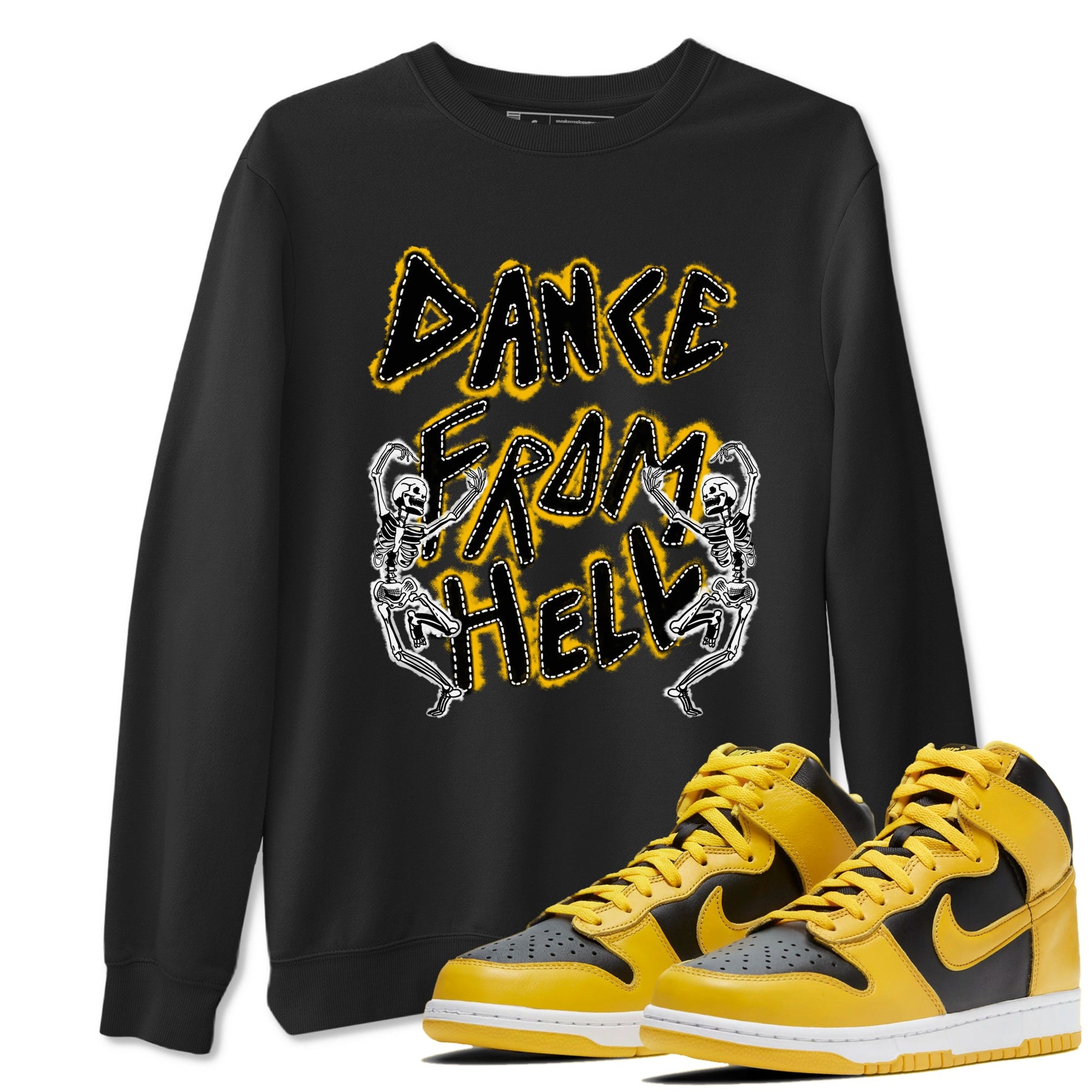 Dunk High Pollen shirts to match jordans Dance From Hell unique Halloween sneaker tee Dunk High Pollen match shoes to clothes SNRT Sneaker Tees unisex cotton Black 1 shirts