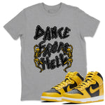 Dunk High Pollen shirts to match jordans Dance From Hell unique Halloween sneaker tee Dunk High Pollen match shoes to clothes SNRT Sneaker Tees unisex cotton Heather Grey 1 shirts