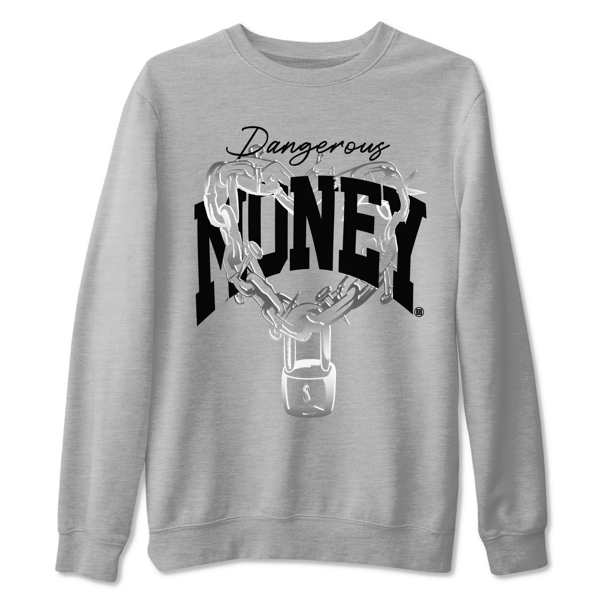 AE 1 Silver Metallic shirts to match jordans Dangerous Money graphic tees AE 1 Silver Metallic t shirts to match sneakers SNRT Sneaker Tees unisex cotton Heather Grey 2 shirts