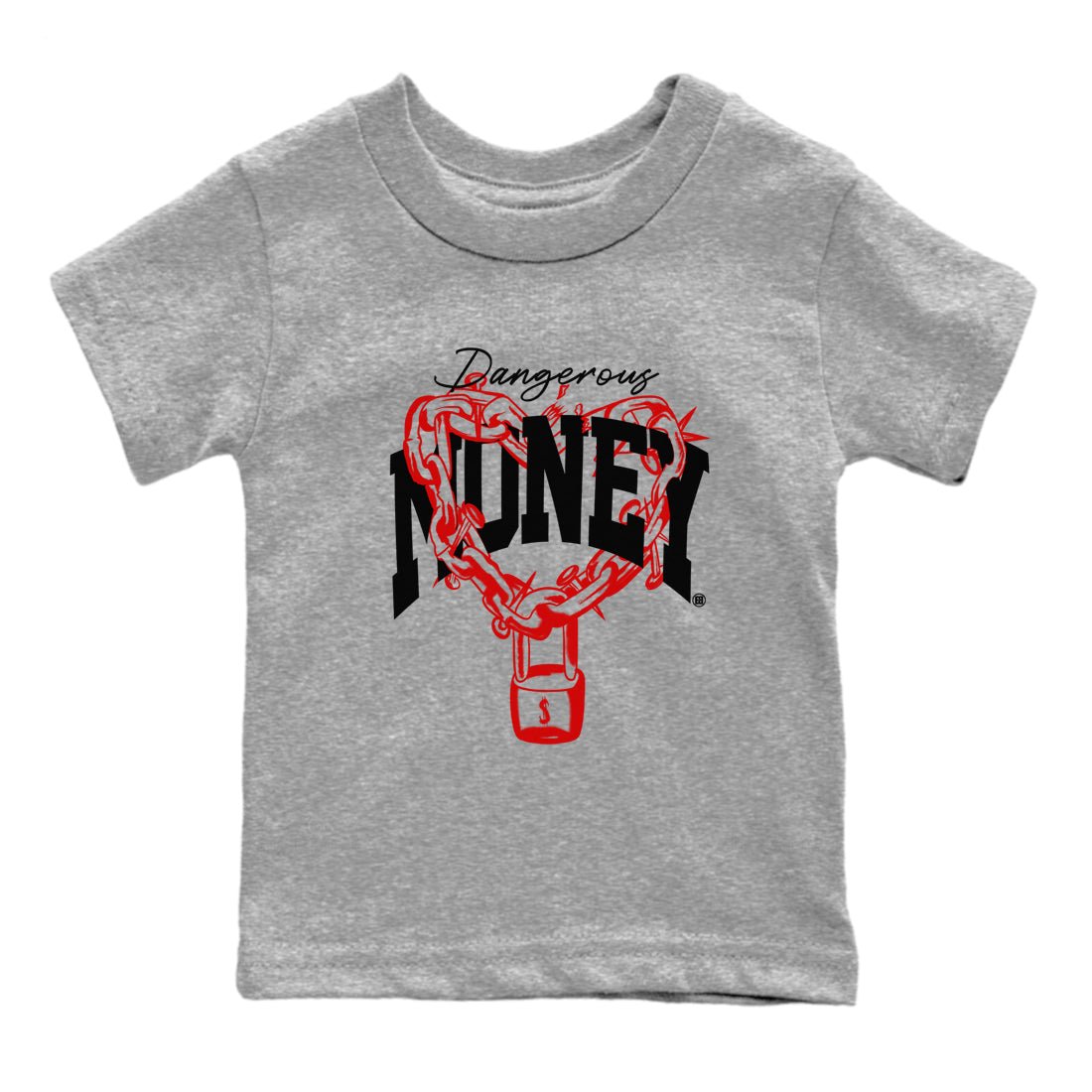 11s Bred Velvet shirts to match jordans Dangerous Money sneaker match tees Air Jordan 11 Bred Velvet match shoes to clothes SNRT Sneaker Tees Youth Baby Heather Grey 2 tee