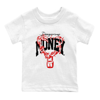 11s Bred Velvet shirts to match jordans Dangerous Money sneaker match tees Air Jordan 11 Bred Velvet match shoes to clothes SNRT Sneaker Tees Youth Baby White 2 tee