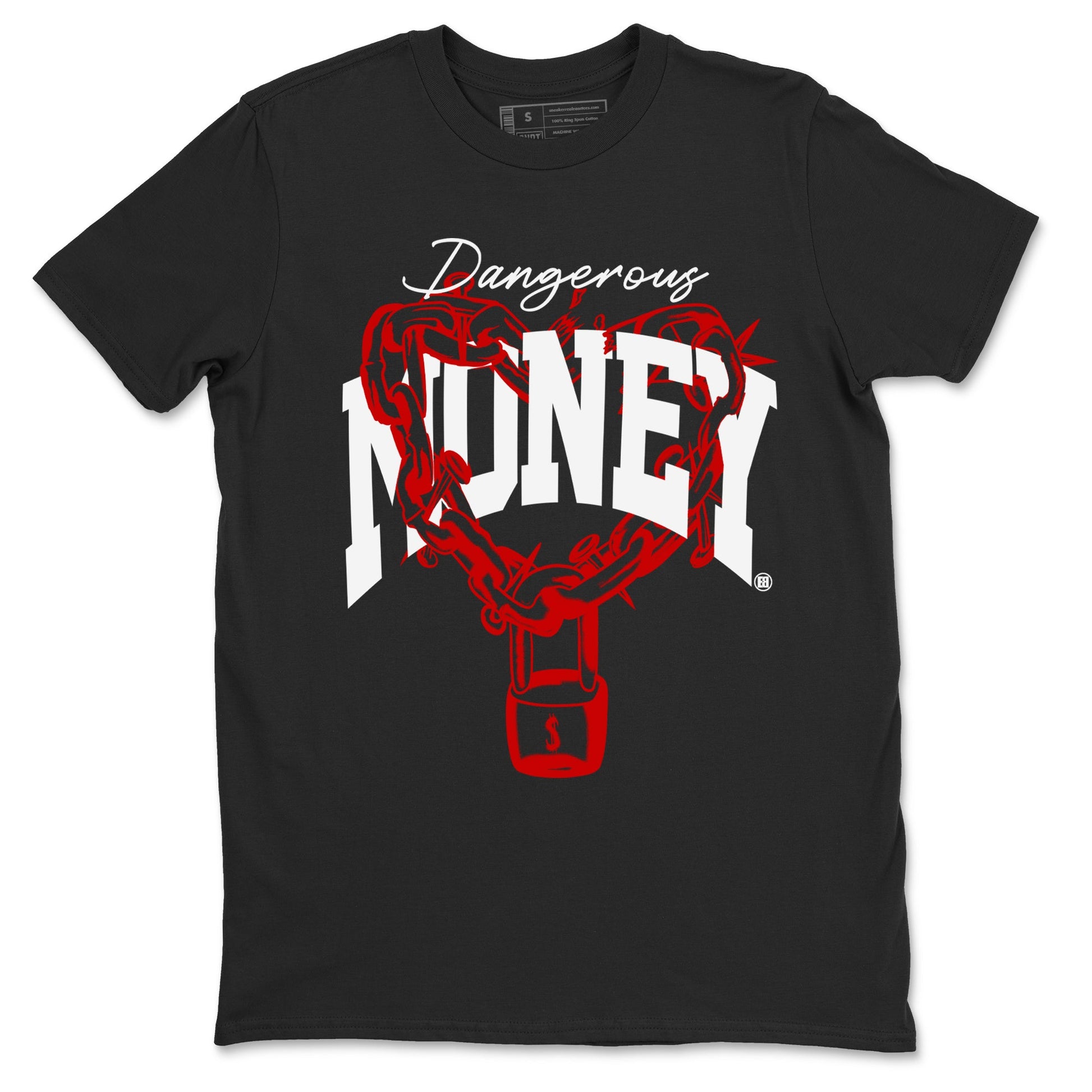 11s Bred Velvet shirts to match jordans Dangerous Money sneaker match tees Air Jordan 11 Bred Velvet match shoes to clothes SNRT Sneaker Tees unisex cotton Black 2 shirts