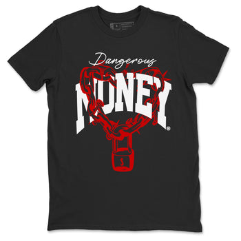 11s Bred Velvet shirts to match jordans Dangerous Money sneaker match tees Air Jordan 11 Bred Velvet match shoes to clothes SNRT Sneaker Tees unisex cotton Black 2 shirts
