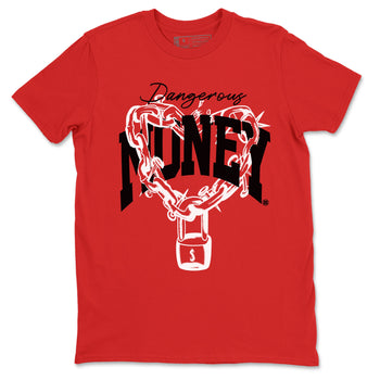 11s Bred Velvet shirts to match jordans Dangerous Money sneaker match tees Air Jordan 11 Bred Velvet match shoes to clothes SNRT Sneaker Tees unisex cotton Red 2 shirts