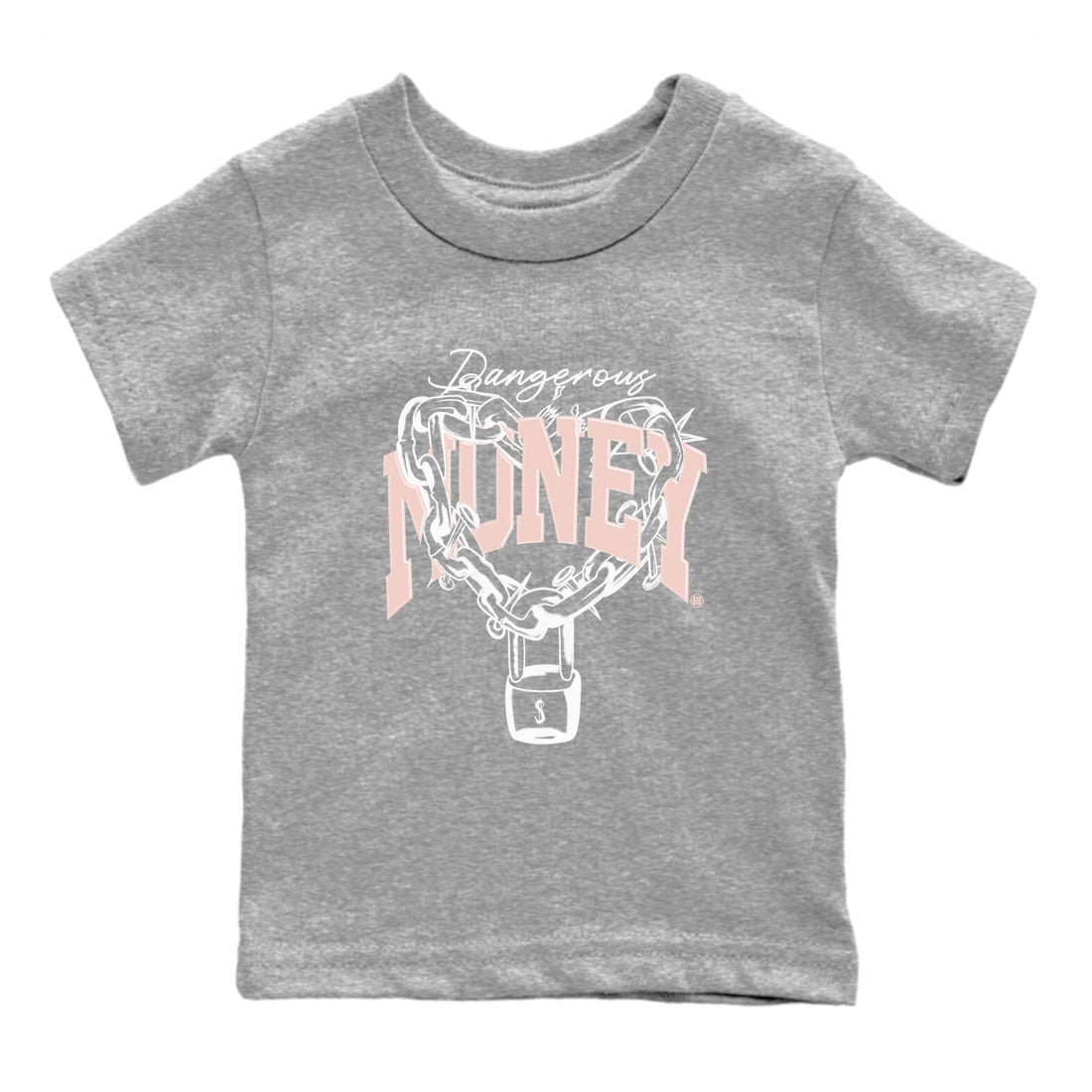 11s Legend Pink shirt to match jordans Dangerous Money sneaker tees Air Jordan 11 Legend Pink SNRT sneaker release tees baby toddler Heather Grey 2 cotton Shirt