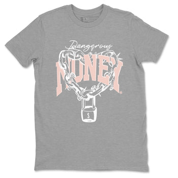 11s Legend Pink shirt to match jordans Dangerous Money sneaker tees Air Jordan 11 Legend Pink SNRT Sneaker Release Tees unisex cotton Heather Grey 2 crew neck shirt