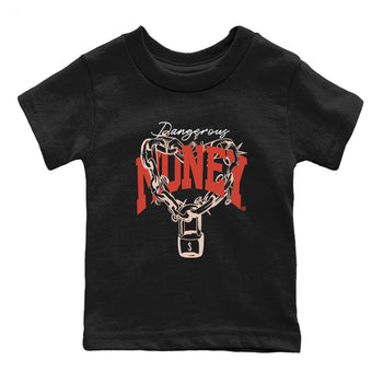 13s Dune Red shirts to match jordans Dangerous Money sneaker match tees Air Jordan 13 Dune Red SNRT Sneaker Tees streetwear brand Baby and Youth Black 2 cotton tee