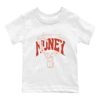 13s Dune Red shirts to match jordans Dangerous Money sneaker match tees Air Jordan 13 Dune Red SNRT Sneaker Tees streetwear brand Baby and Youth White 2 cotton tee